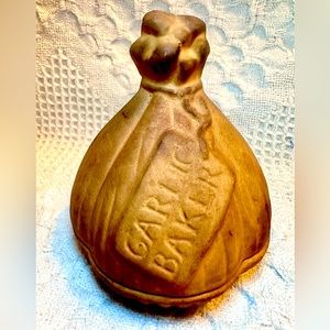 Garlic Baker Terra Cotta Clay 1993 By Reco 4 Inch Diameter